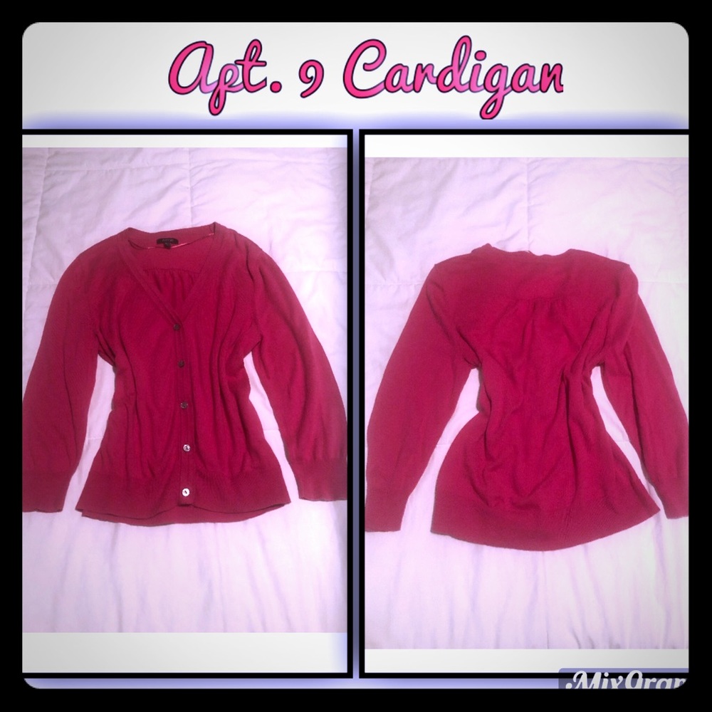 🛍 5/$20 Apt. 9 pink cardigan SZ LP